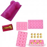 5 Pcs Fun Shaped Large Small Silicone Cake Soap Chocolate Jelly Candy Mold Ice Cube Tray for Party Tool Set - B07BVWSWQL